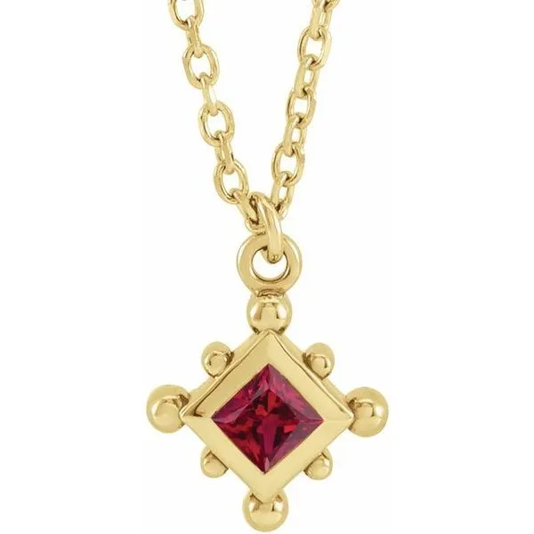 Bezel-Set Beaded Necklace Delfine's Jewelry Charleston, WV