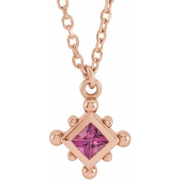 Bezel-Set Beaded Necklace Long Jewelers Chesapeake, VA