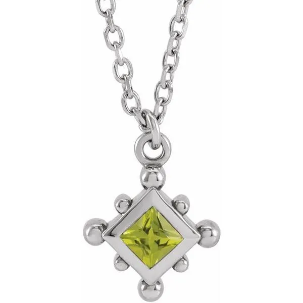 Bezel-Set Beaded Necklace J. Meredith Jewelers Delafield, WI