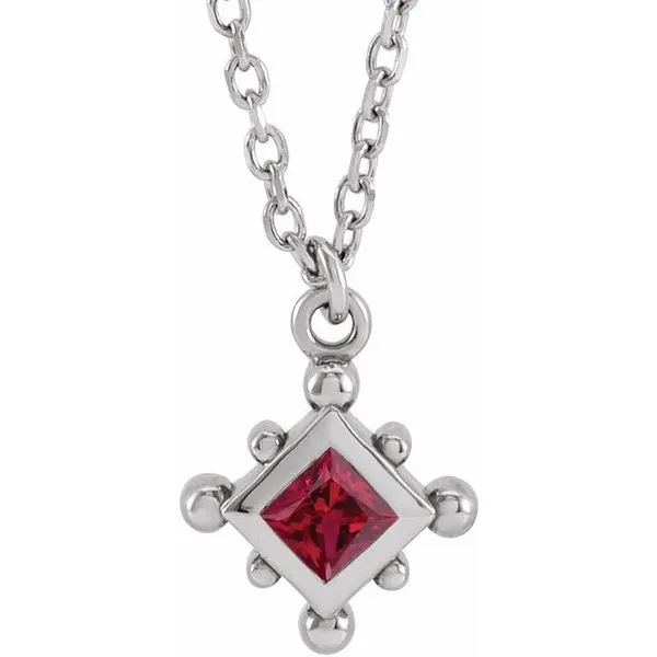 Bezel-Set Beaded Necklace James & Williams Jewelers Berwyn, IL