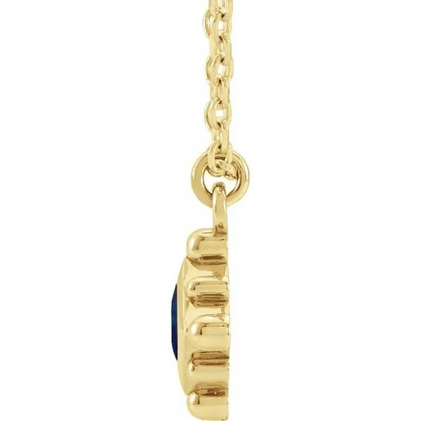 Bezel-Set Beaded Necklace Image 2 Henry B. Ball Jewelers Canton, OH