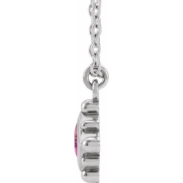 Bezel-Set Beaded Necklace Image 2 M. J. Thomas Jewelers, Ltd. Stratford, CT