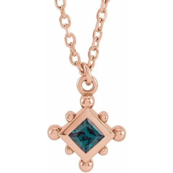 Bezel-Set Beaded Necklace Long Jewelers Chesapeake, VA