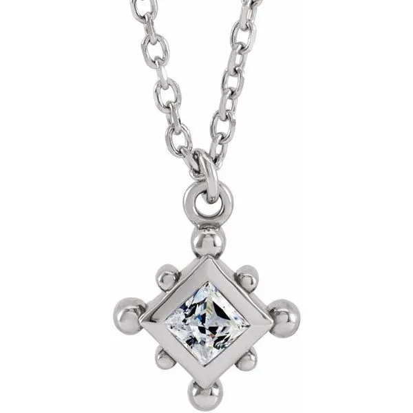 Bezel-Set Beaded Necklace James & Williams Jewelers Berwyn, IL