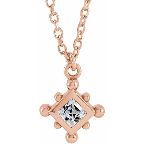 Bezel-Set Beaded Necklace James & Williams Jewelers Berwyn, IL