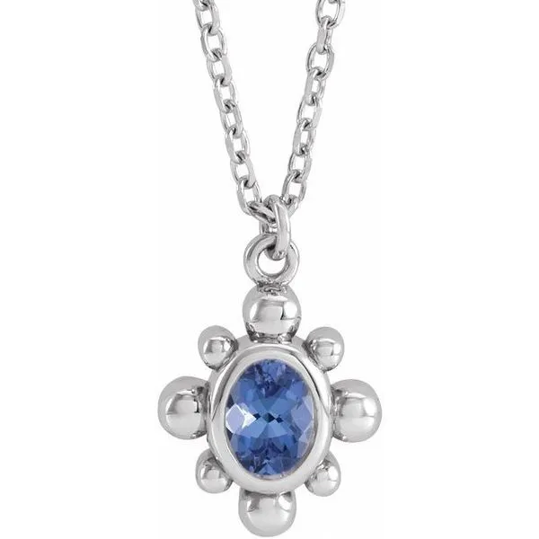 Bezel-Set Beaded Necklace Hopman Jewelers Elkhart, IN