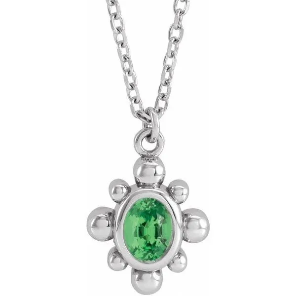 Bezel-Set Beaded Necklace James & Williams Jewelers Berwyn, IL