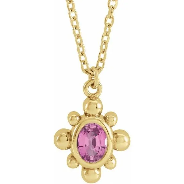 Bezel-Set Beaded Necklace J. Meredith Jewelers Delafield, WI