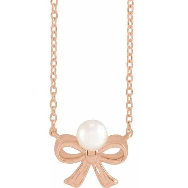 Pearl Bow Necklace Smith Jewelers Franklin, VA