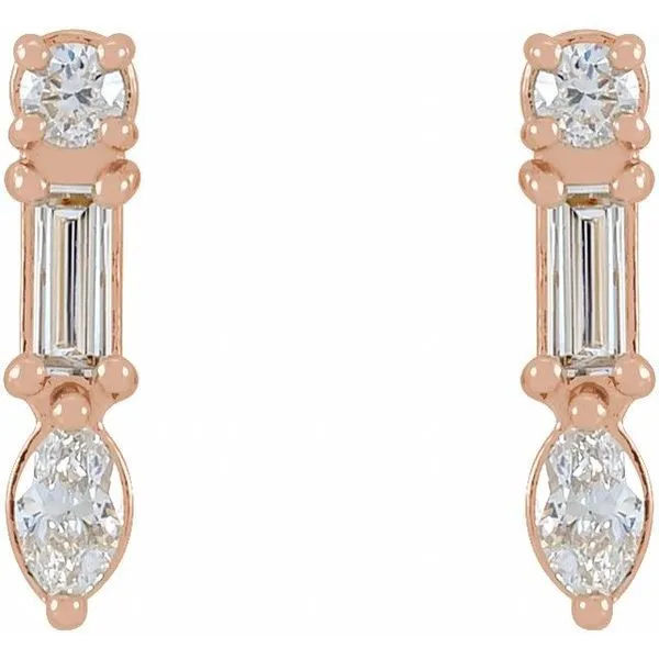 Multi-Shape Bar Earrings Image 2 Long Jewelers Chesapeake, VA