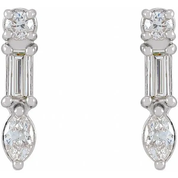 Multi-Shape Bar Earrings Image 2 Hart's Jewelers Grants Pass, OR