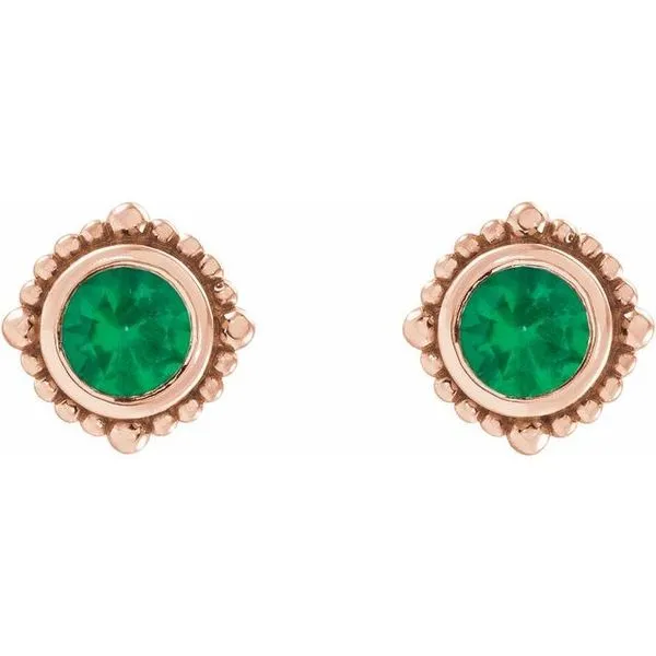 Beaded Halo-Style Stud Earrings Image 2 James & Williams Jewelers Berwyn, IL