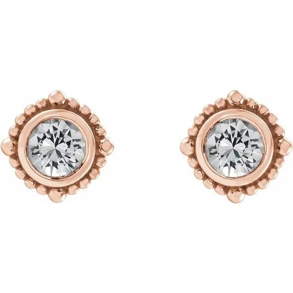 Beaded Halo-Style Stud Earrings Image 2 J. Meredith Jewelers Delafield, WI