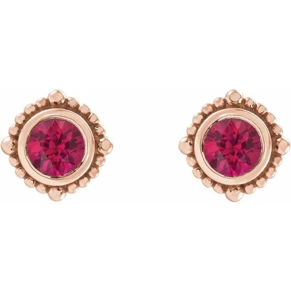 Beaded Halo-Style Stud Earrings Image 2 Delfine's Jewelry Charleston, WV