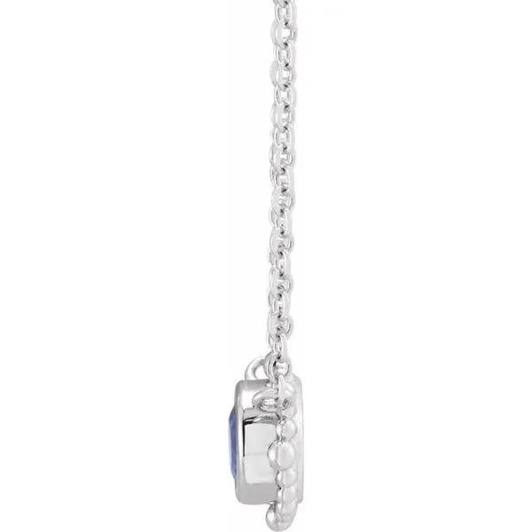 Beaded Bezel-Set Necklace Image 2 Atlanta West Jewelry Douglasville, GA