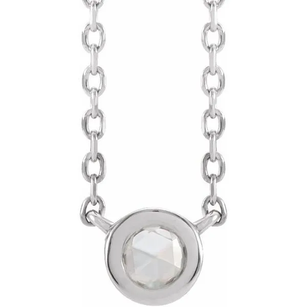Rose-Cut Bezel-Set Necklace James Wolf Jewelers Mason, OH