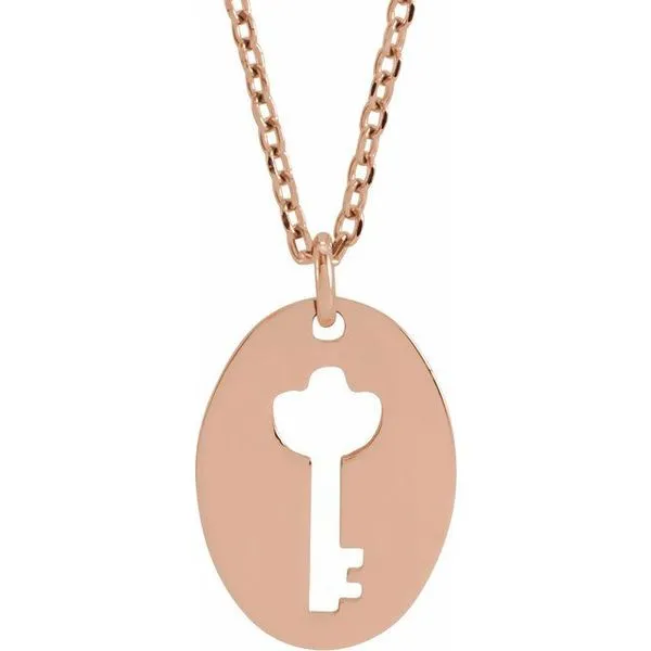 Pierced Key Silhouette Necklace Arnold's Jewelry and Gifts Logansport, IN