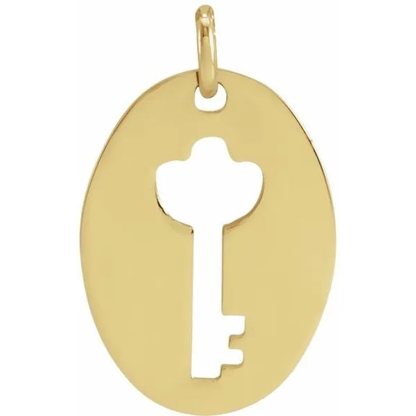 Pierced Key Silhouette Pendant M. J. Thomas Jewelers, Ltd. Stratford, CT
