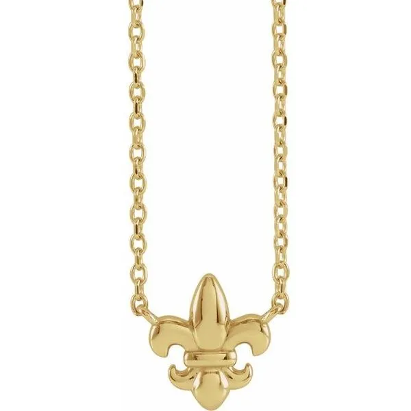 Petite Fleur-de-lis Necklace Scirto's Jewelry Lockport, NY