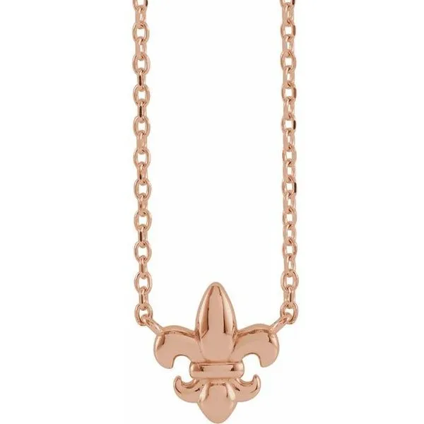 Petite Fleur-de-lis Necklace Delfine's Jewelry Charleston, WV