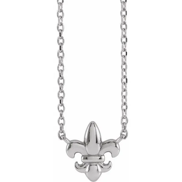 Petite Fleur-de-lis Necklace James & Williams Jewelers Berwyn, IL