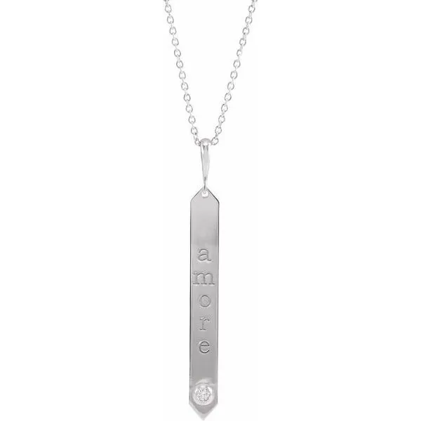 Engravable Bar Necklace Image 3 Cherry Street Jewelers Tulsa, OK