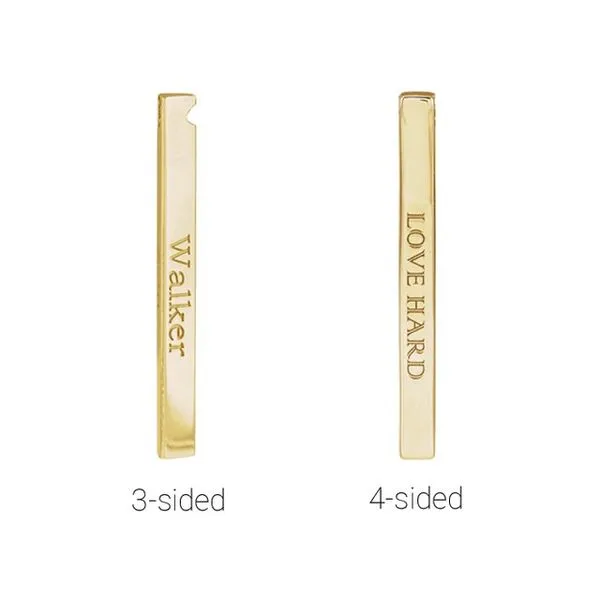 Engravable Bar Pendant Image 2 SIERRA MOON Auburn, CA