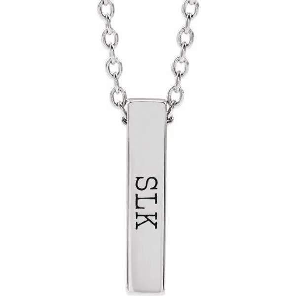 Engravable Bar Necklace Image 4 Colonial Jewelers of Easton Easton, MD