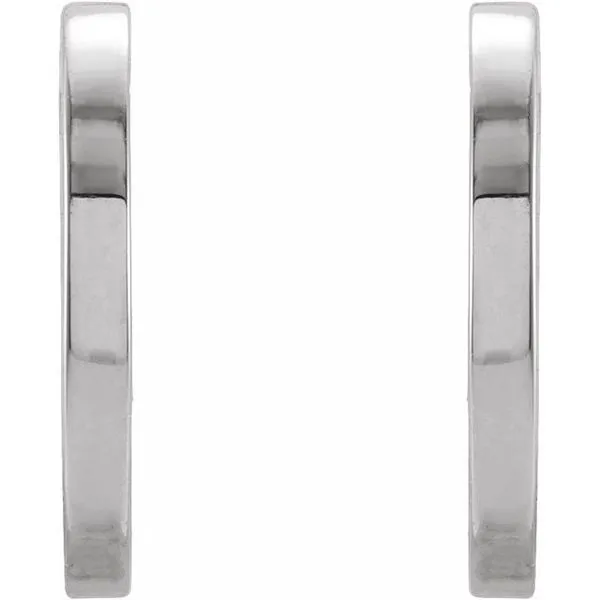 Flat Gypsy-Set Hoop Earrings Image 2 James & Williams Jewelers Berwyn, IL