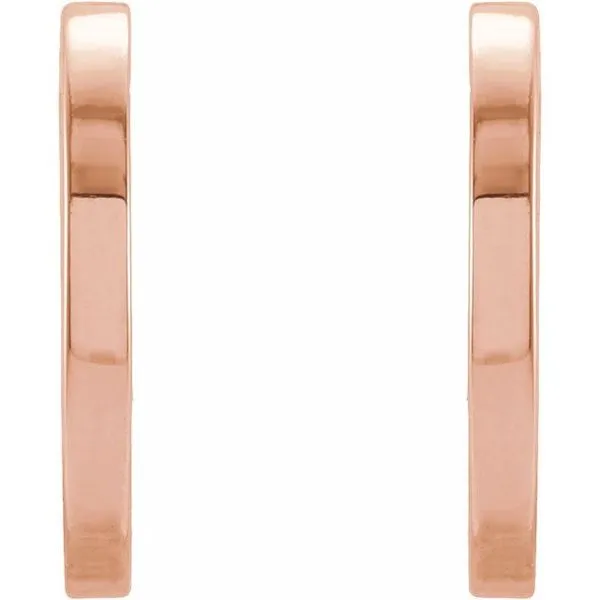 Flat Gypsy-Set Hoop Earrings Image 2 Hopman Jewelers Elkhart, IN