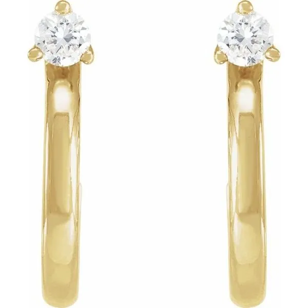 Accented Hoop Earrings Image 2 Hopman Jewelers Elkhart, IN