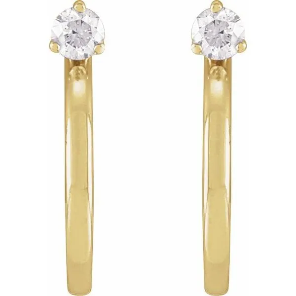 Accented Hoop Earrings Image 2 James & Williams Jewelers Berwyn, IL