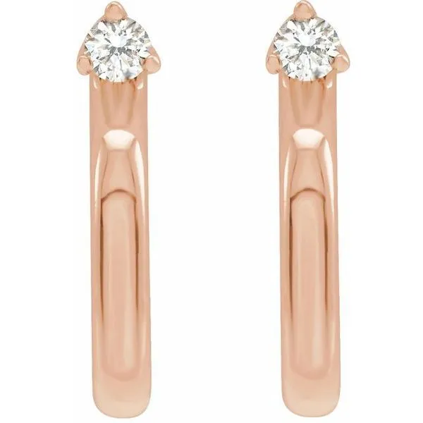 Accented Hoop Earrings Image 2 J. Meredith Jewelers Delafield, WI