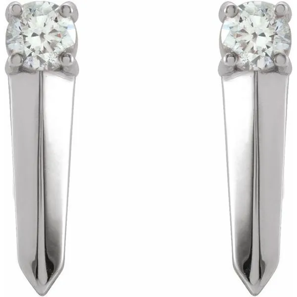 Knife-Edge Bar Earrings Image 2 Hopman Jewelers Elkhart, IN