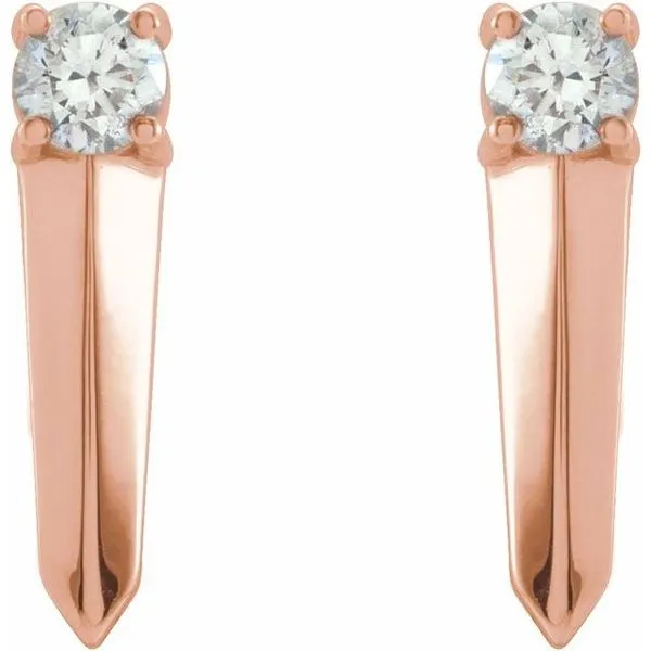 Knife-Edge Bar Earrings Image 2 Cherry Street Jewelers Tulsa, OK