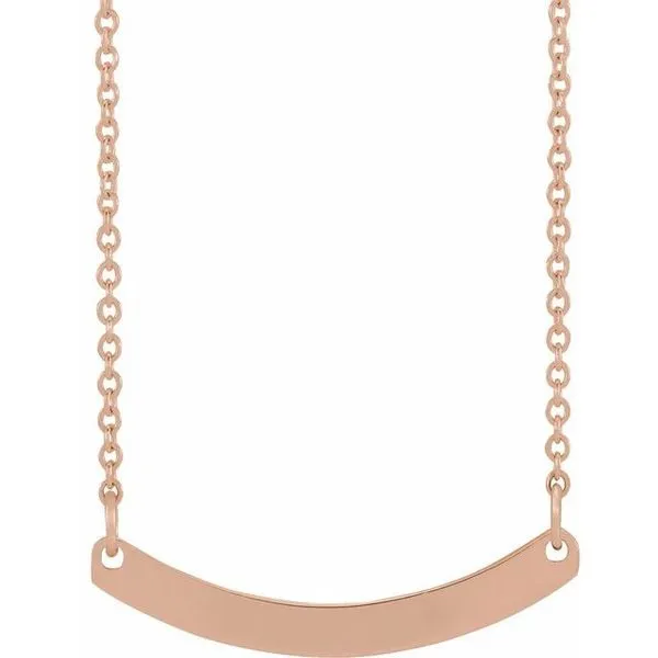 Engravable Curved Bar Necklace Hopman Jewelers Elkhart, IN
