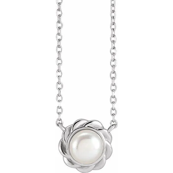 Pearl Halo-Style Necklace Hopman Jewelers Elkhart, IN