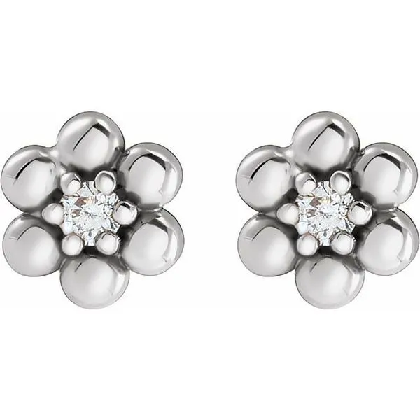 Beaded Daisy Earrings Image 2 Hopman Jewelers Elkhart, IN