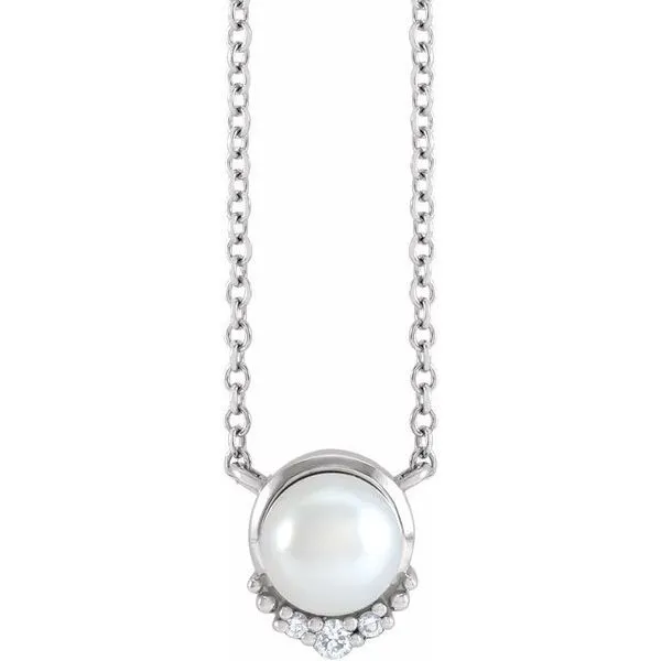 Accented Pearl Necklace Delfine's Jewelry Charleston, WV