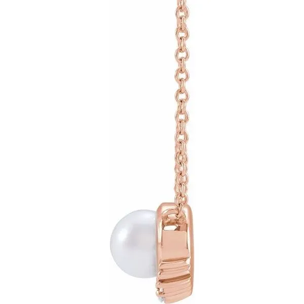 Accented Pearl Necklace Image 2 Cherry Street Jewelers Tulsa, OK