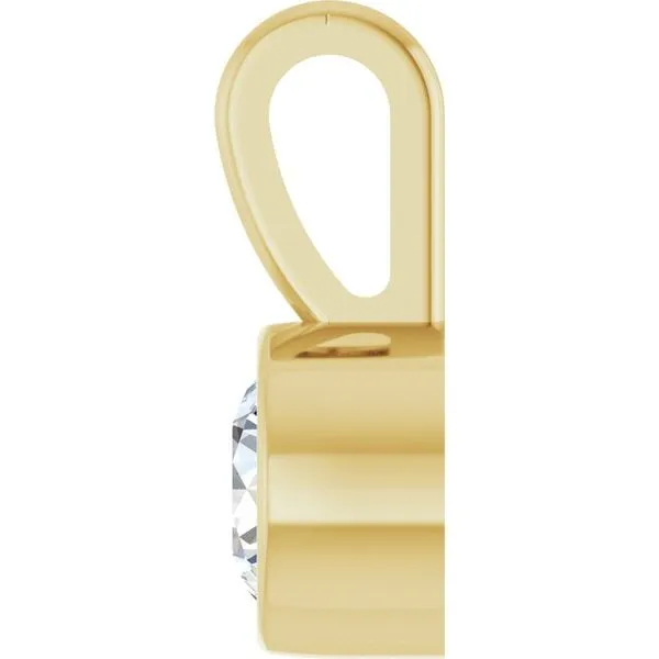 Bezel-Set Solitaire Pendant Image 3 Smith Jewelers Franklin, VA