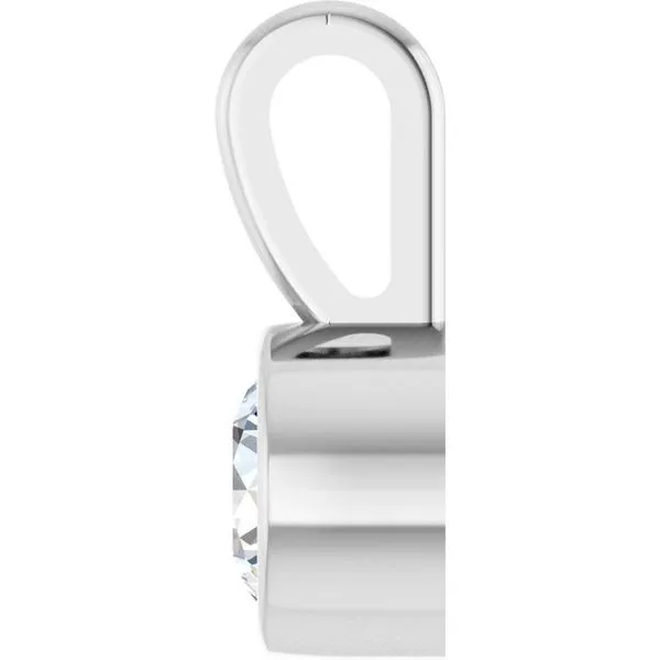 Bezel-Set Solitaire Pendant Image 3 James & Williams Jewelers Berwyn, IL