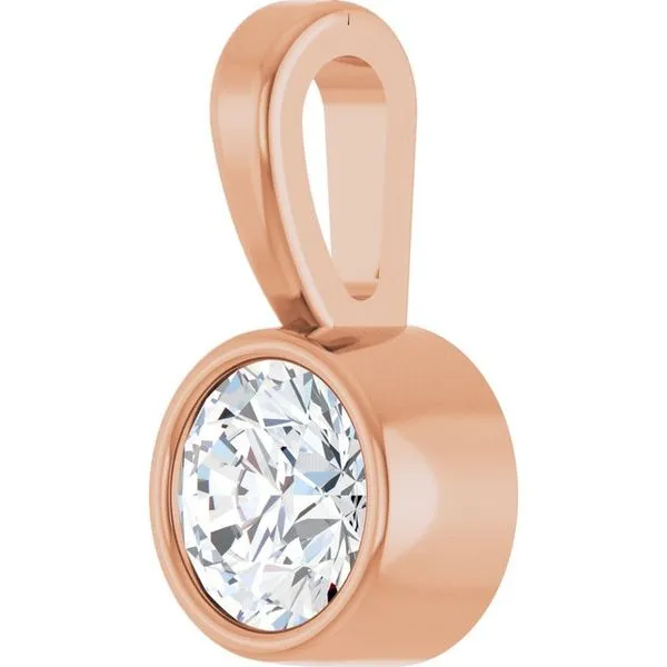 Bezel-Set Solitaire Pendant Image 2 Rasmussen Jewelers Spanish Fork, UT