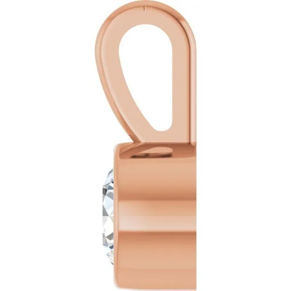 Bezel-Set Solitaire Pendant Image 3 Smith Jewelers Franklin, VA