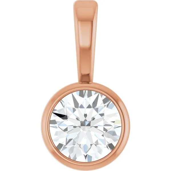 Bezel-Set Solitaire Pendant Cherry Street Jewelers Tulsa, OK