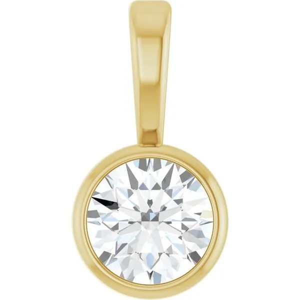Bezel-Set Solitaire Pendant Hopman Jewelers Elkhart, IN