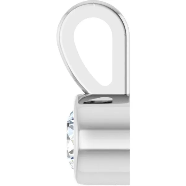Bezel-Set Solitaire Pendant Image 3 J. Meredith Jewelers Delafield, WI