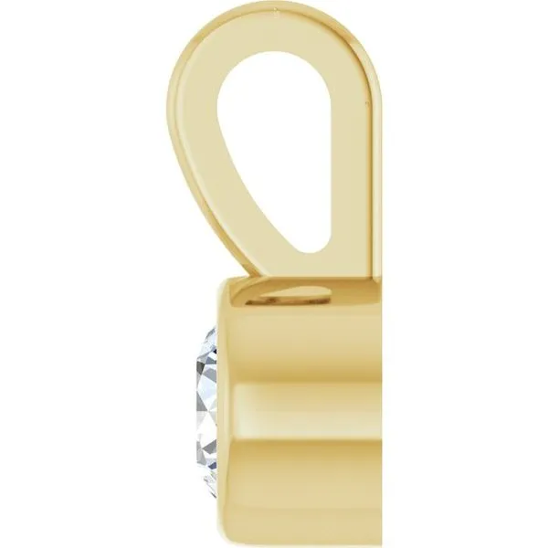 Bezel-Set Solitaire Pendant Image 3 James & Williams Jewelers Berwyn, IL