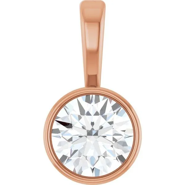 Bezel-Set Solitaire Pendant Cherry Street Jewelers Tulsa, OK