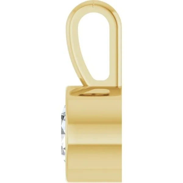 Bezel-Set Solitaire Pendant Image 3 James & Williams Jewelers Berwyn, IL